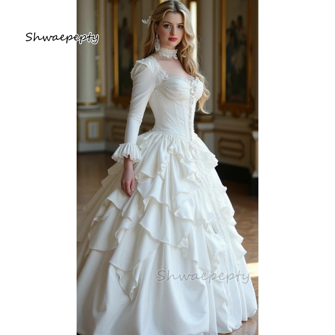 Victorian Women'S Formal Wear - Vintage Victorian Wedding Dress Ruffled Tiered