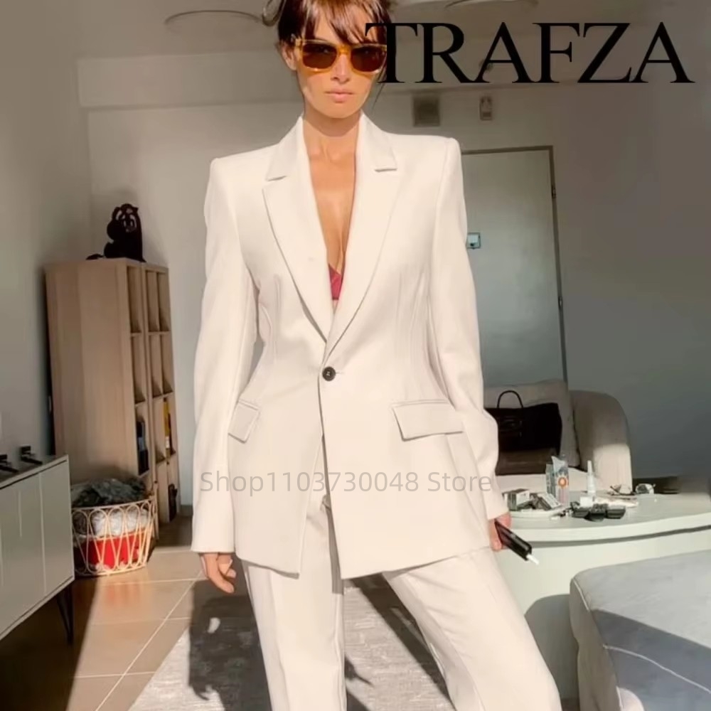 Blazer Set Women Formal - Fashion Office Ladies Blazer and Pants