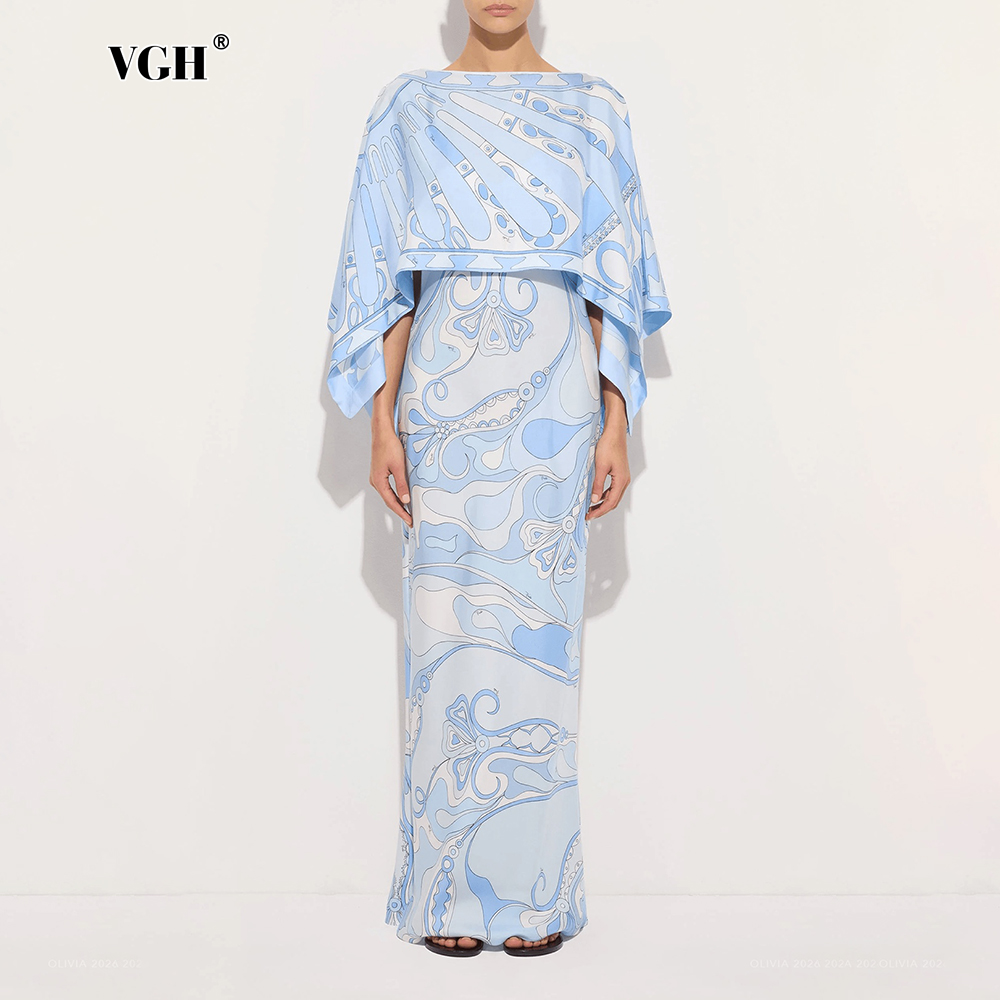 VGH Light Blue Abstract Print  - đánh giá và giá Female Formal Wear