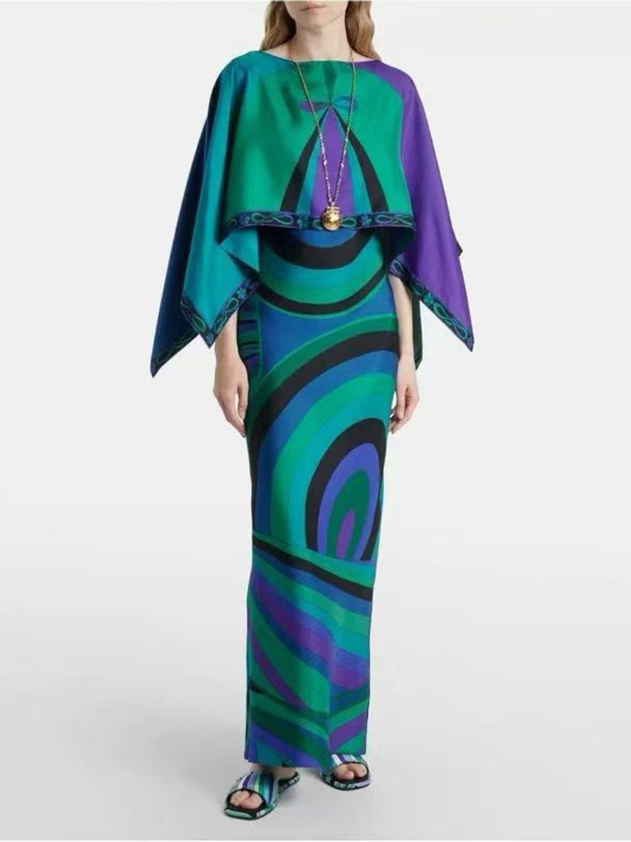 VGH Light Blue Abstract Print  - đánh giá và giá Female Formal Wear