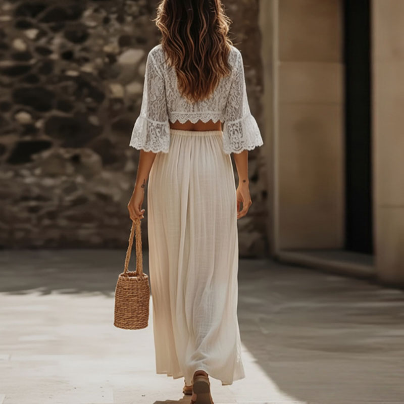 Womens Bohemian Lace Two Piece - đánh giá và giá Female Formal Wear