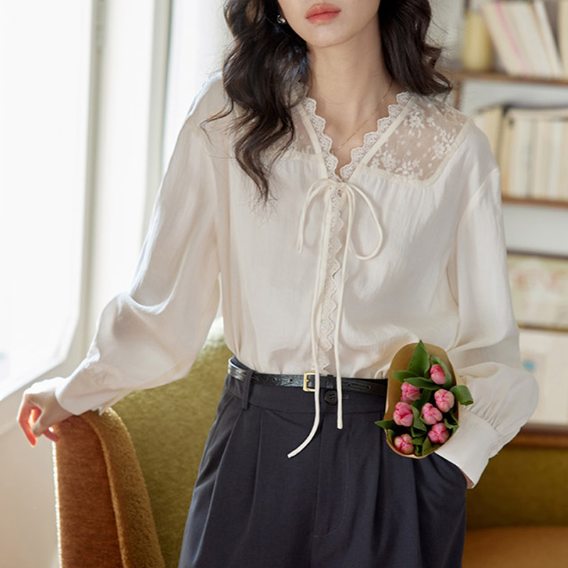 Long Sleeve Shirts Womens Sati - đánh giá và giá Women Formal Blouses For Evening Wear