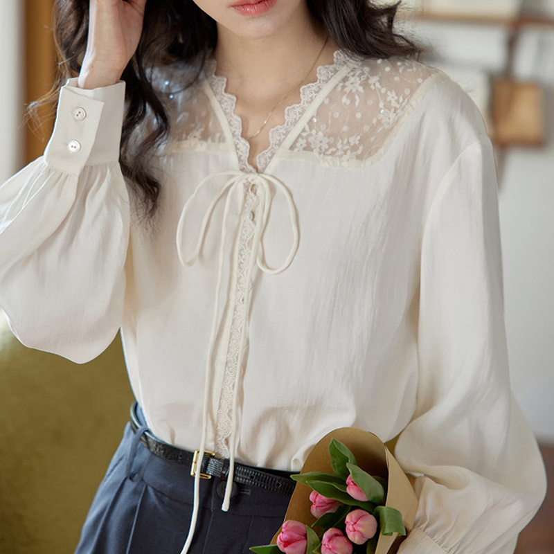 Long Sleeve Shirts Womens Sati - đánh giá và giá Women Formal Blouses For Evening Wear