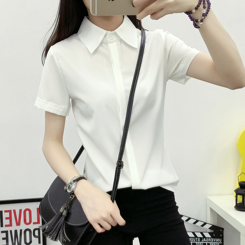 White Loose Short Sleeve Shirt - đánh giá và giá Large Women'S Formal Wear