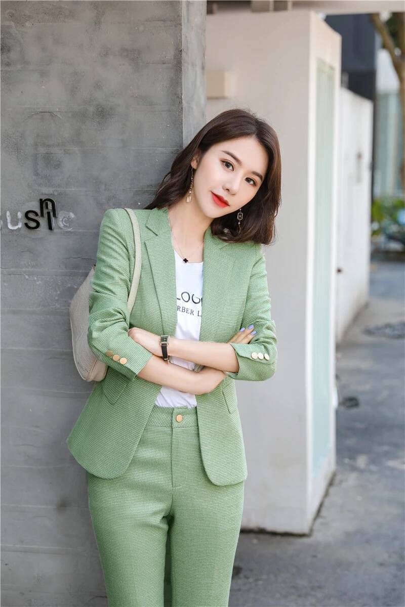 Novelty Green Uniform Designs  - đánh giá và giá Women Formal Wear For Interview