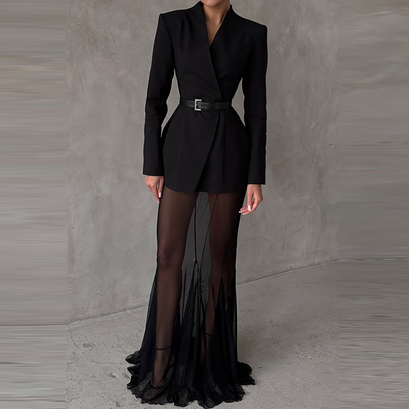 Ladies Fashion Solid Long Slee - đánh giá và giá Blazer Set Women Formal
