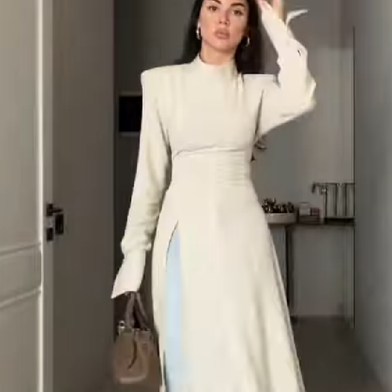 Women's Casual High Neck Long  - đánh giá và giá Women Formal Wear For Meeting