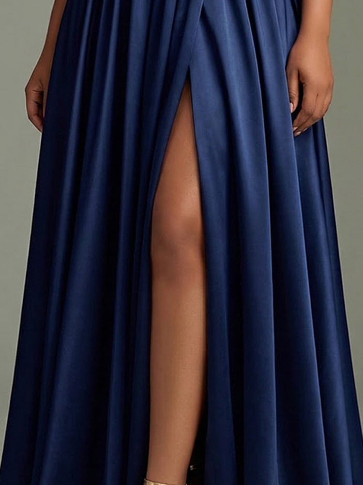 Elegant Women's Navy Satin For - đánh giá và giá Female Formal Wear