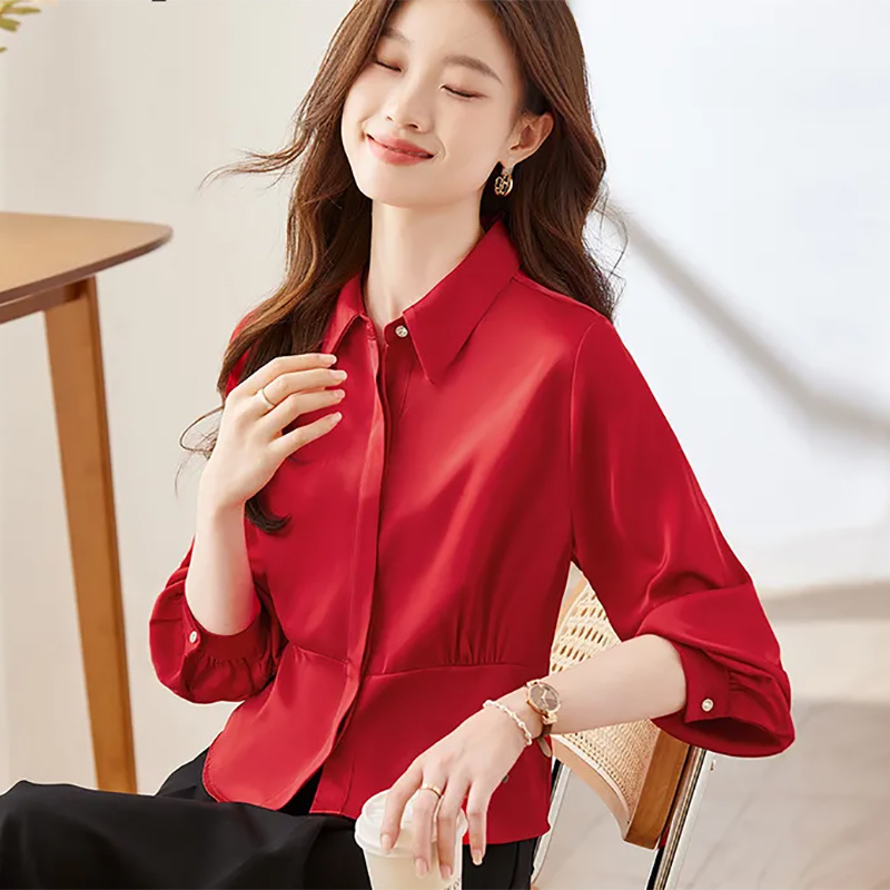 Long Sleeve Shirts Womens Cott - đánh giá và giá Women Formal Blouses For Evening Wear