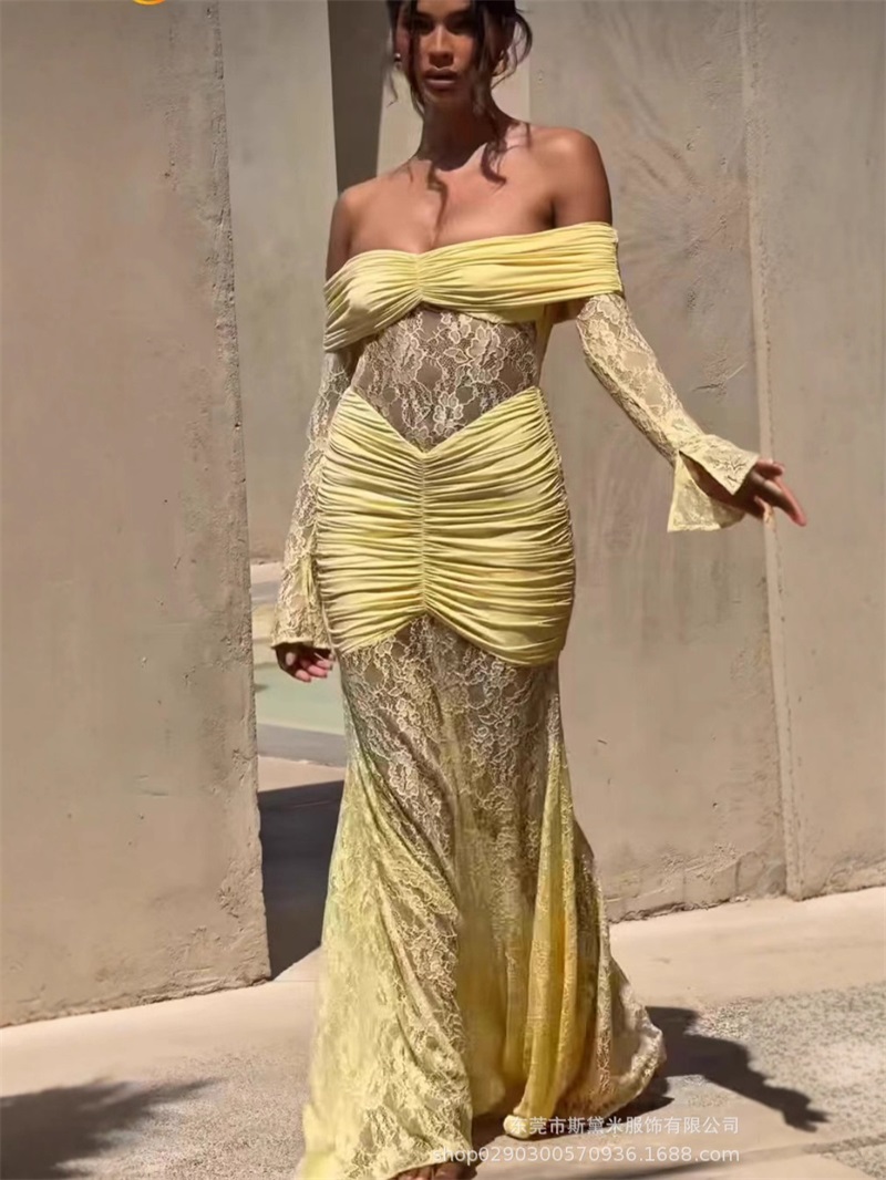 Sexy Lace Mermaid Women Prom D - đánh giá và giá Formal Wear Gowns For Women