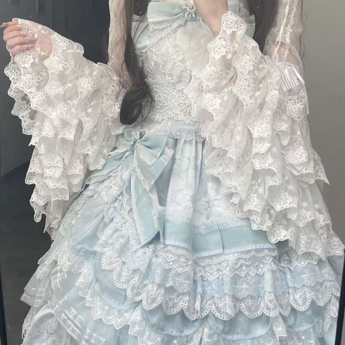 Sweet Lolita Blouse Lace Trim  - đánh giá và giá Women Formal Blouses For Evening Wear