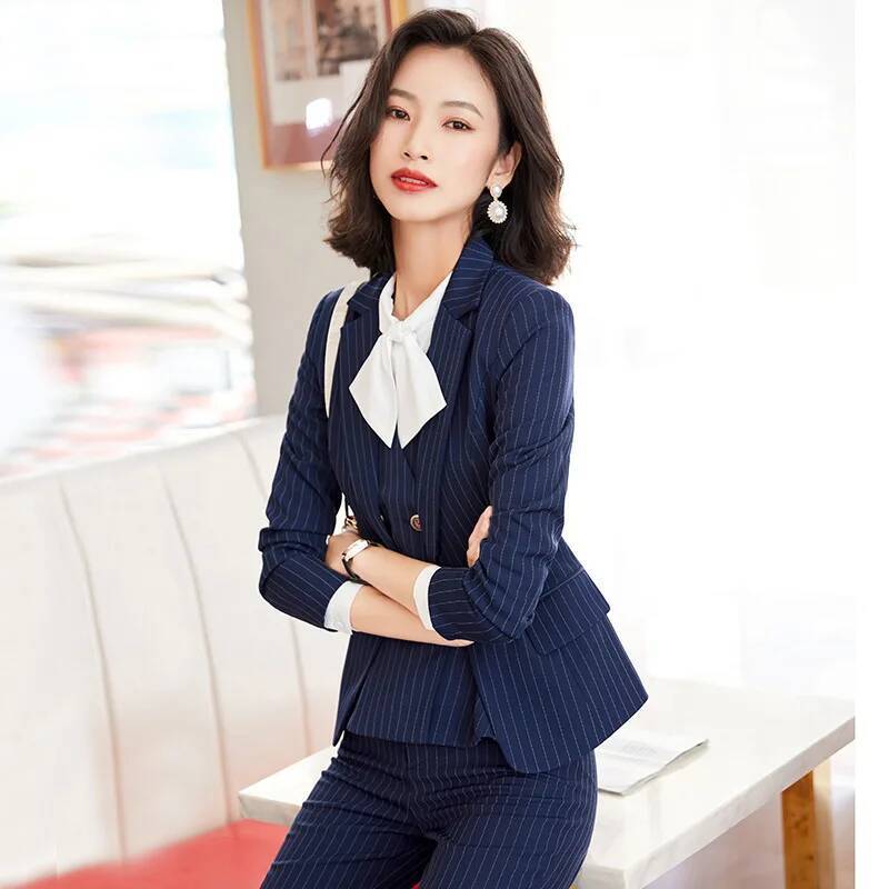 Fashion Striped Formal Busines - đánh giá và giá Women Formal Wear For Interview