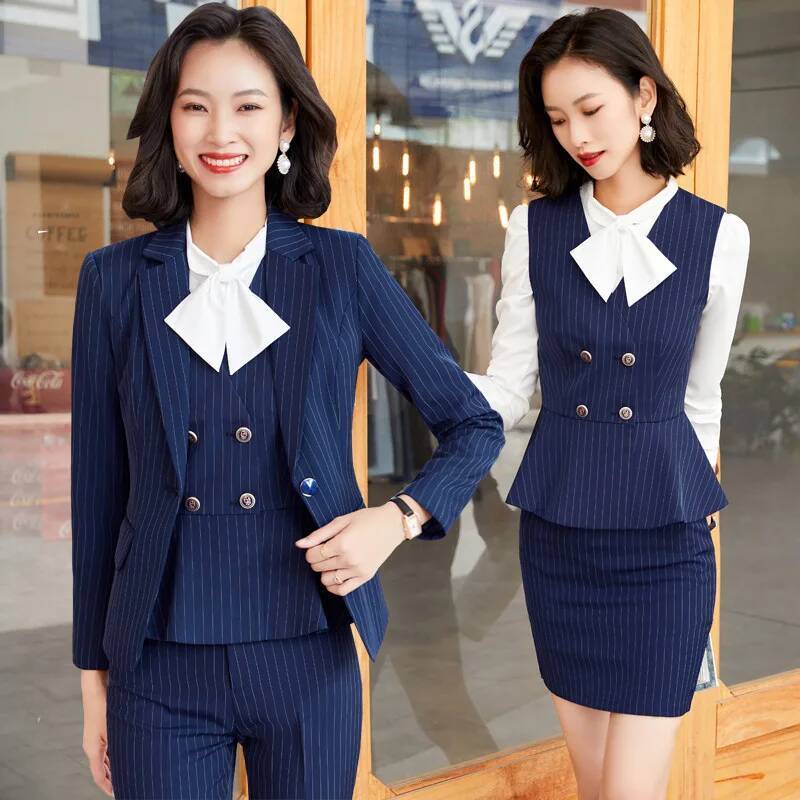 Fashion Striped Formal Busines - đánh giá và giá Women Formal Wear For Interview