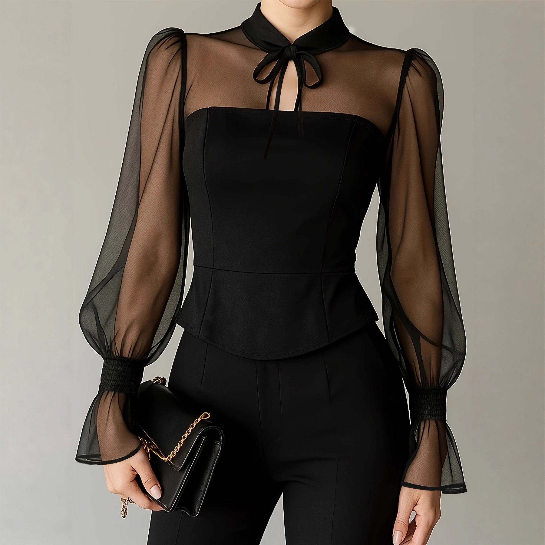 Elegant Puff Sleeve Blouse for - đánh giá và giá Women Formal Blouses For Evening Wear
