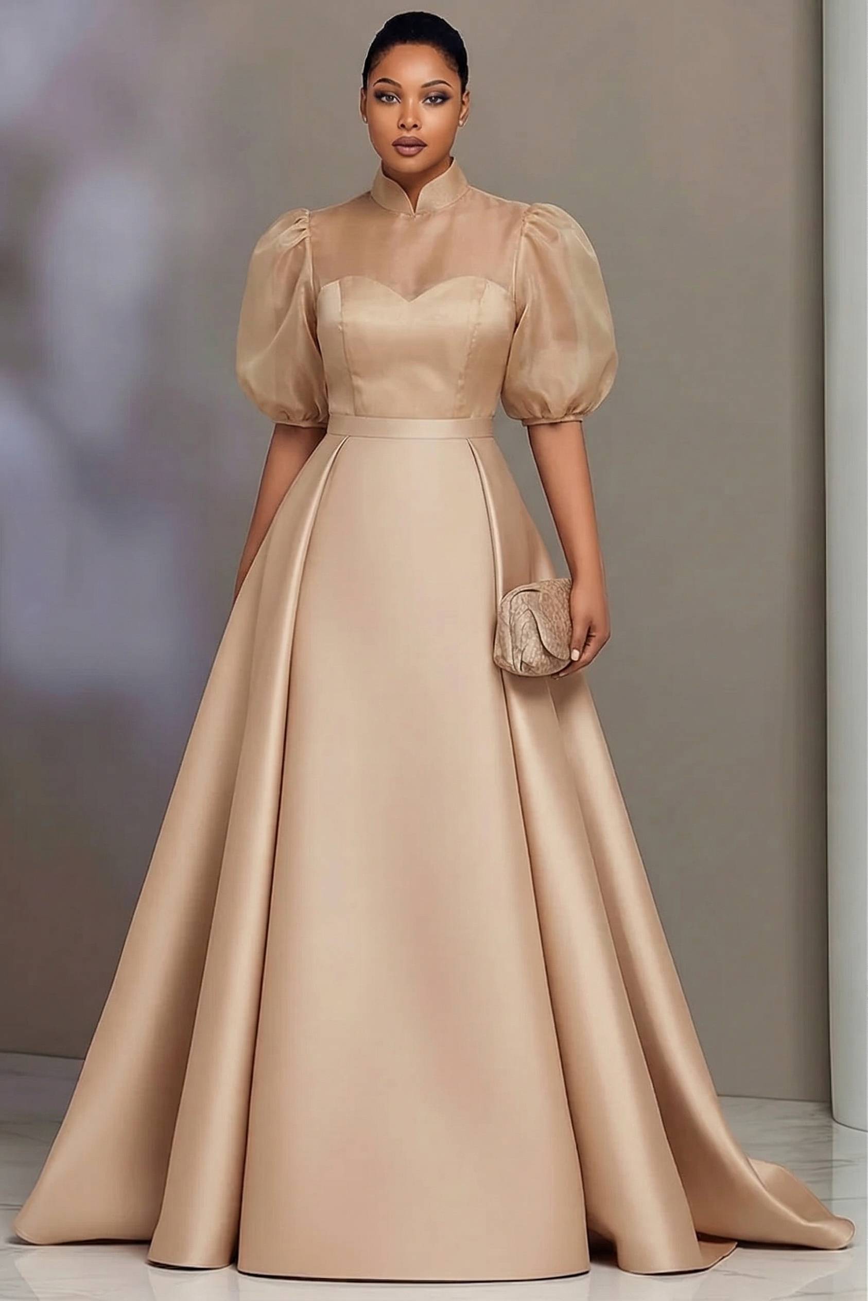 Plus Size Elegant Satin Prom D - đánh giá và giá Female Formal Wear
