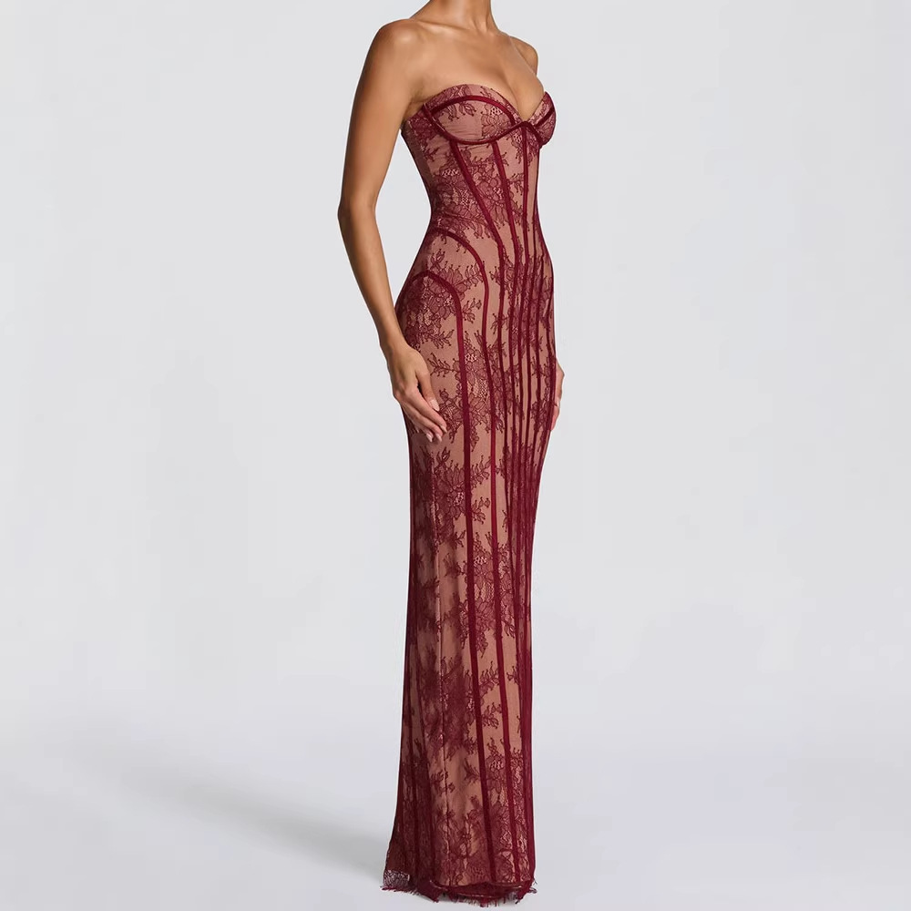Strapless Bodycon Maxi Dress f - đánh giá và giá Formal Wear Gowns For Women
