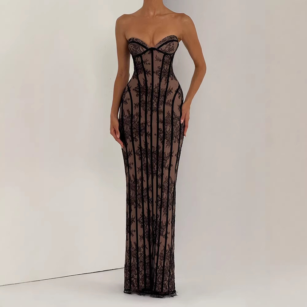 Strapless Bodycon Maxi Dress f - đánh giá và giá Formal Wear Gowns For Women