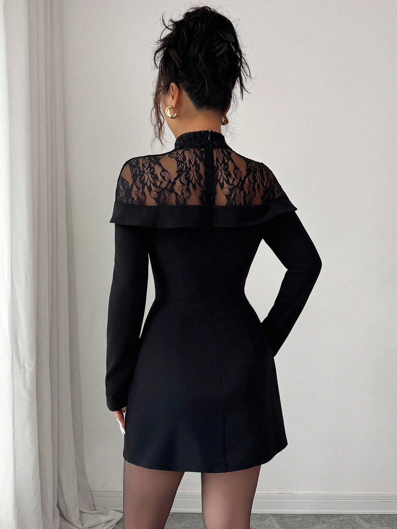Women's Black Lace Mock Neck L - đánh giá và giá Formal Wear Gowns For Women