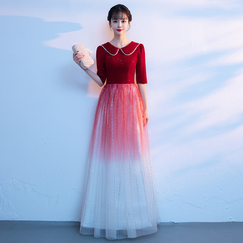 Ele Red Evening Gown for Women - đánh giá và giá Women Formal Wear For Meeting