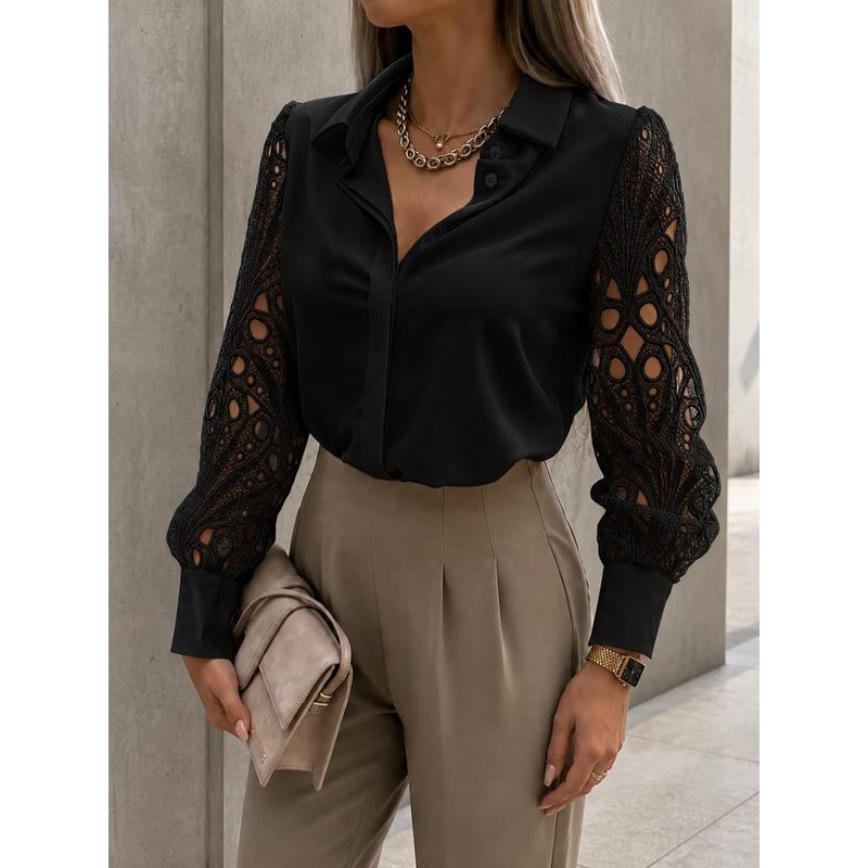 Women Button Down Satin Blouse - đánh giá và giá Women Formal Wear For Meeting